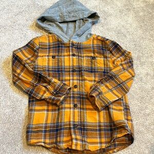 Plaid Shirt with Hood
